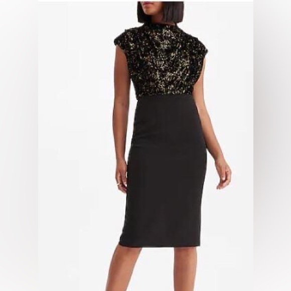 Express Black Sequin Dress - Picture 2 of 2